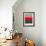 Abstract Stripe Theme Red-NaxArt-Framed Art Print displayed on a wall