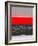 Abstract Stripe Theme Red-NaxArt-Framed Art Print