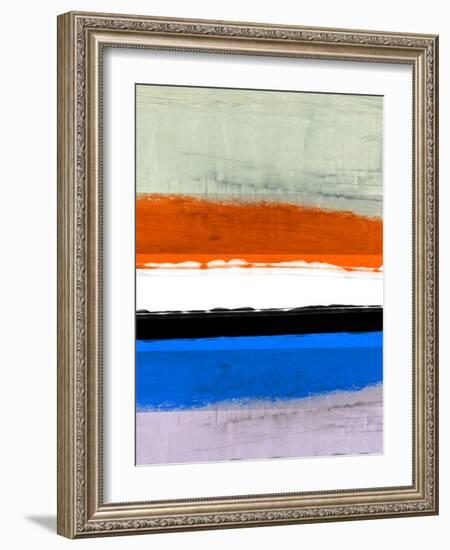 Abstract Stripe Theme White and Black-NaxArt-Framed Art Print