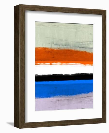 Abstract Stripe Theme White and Black-NaxArt-Framed Art Print