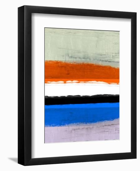 Abstract Stripe Theme White and Black-NaxArt-Framed Art Print