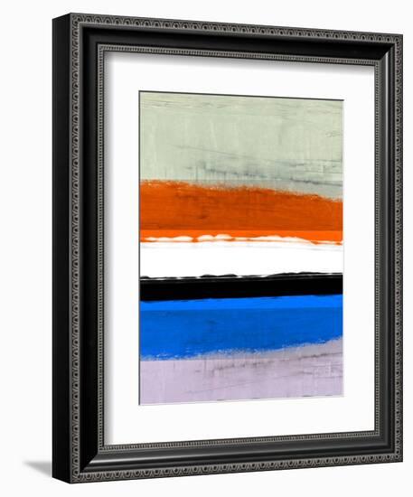 Abstract Stripe Theme White and Black-NaxArt-Framed Art Print