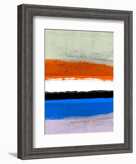Abstract Stripe Theme White and Black-NaxArt-Framed Art Print