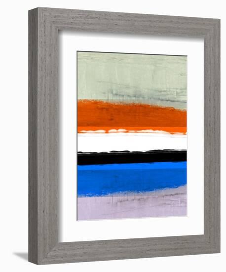 Abstract Stripe Theme White and Black-NaxArt-Framed Art Print