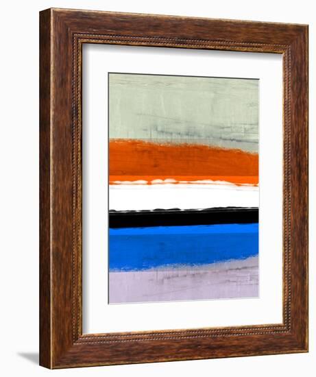 Abstract Stripe Theme White and Black-NaxArt-Framed Art Print