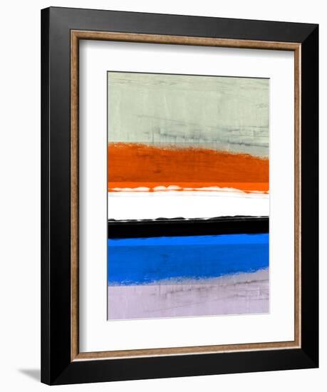 Abstract Stripe Theme White and Black-NaxArt-Framed Art Print