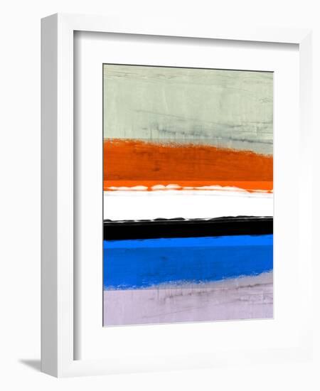 Abstract Stripe Theme White and Black-NaxArt-Framed Art Print