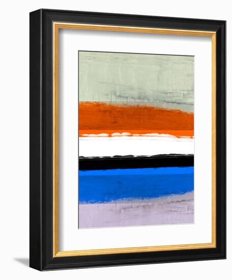 Abstract Stripe Theme White and Black-NaxArt-Framed Art Print