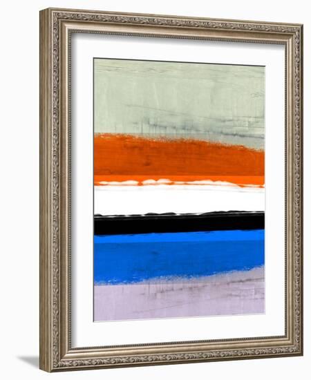 Abstract Stripe Theme White and Black-NaxArt-Framed Art Print