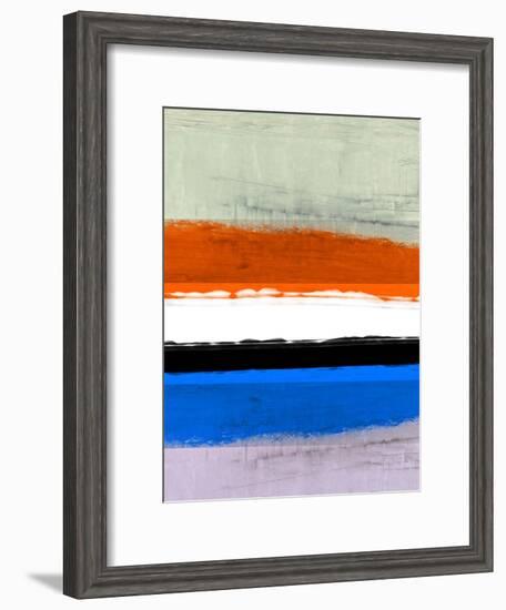 Abstract Stripe Theme White and Black-NaxArt-Framed Art Print