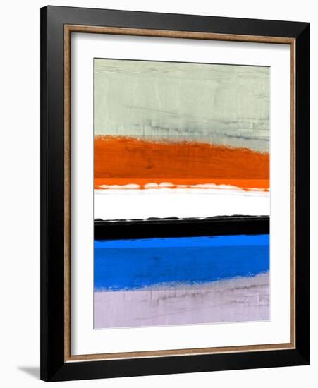 Abstract Stripe Theme White and Black-NaxArt-Framed Art Print