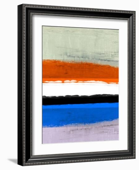 Abstract Stripe Theme White and Black-NaxArt-Framed Art Print