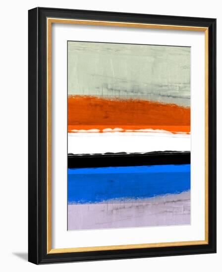 Abstract Stripe Theme White and Black-NaxArt-Framed Art Print