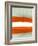 Abstract Stripe Theme White-NaxArt-Framed Art Print