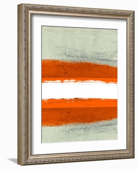 Abstract Stripe Theme White-NaxArt-Framed Art Print