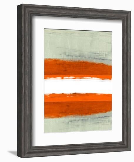 Abstract Stripe Theme White-NaxArt-Framed Art Print