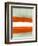 Abstract Stripe Theme White-NaxArt-Framed Art Print