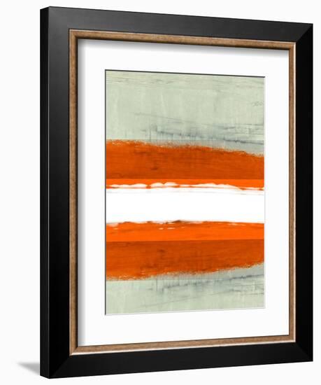 Abstract Stripe Theme White-NaxArt-Framed Art Print