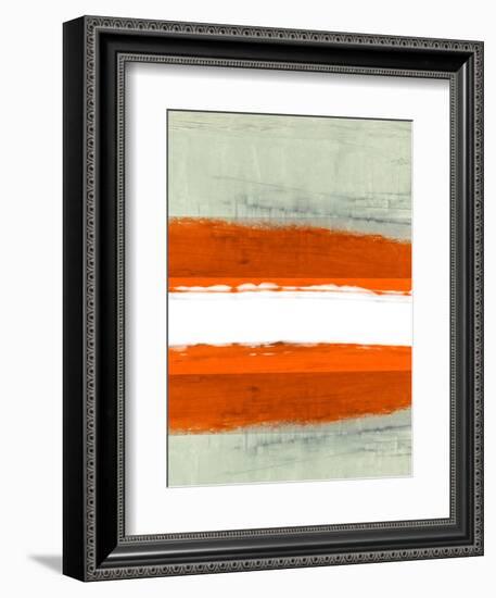 Abstract Stripe Theme White-NaxArt-Framed Art Print