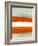 Abstract Stripe Theme White-NaxArt-Framed Art Print