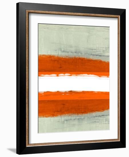 Abstract Stripe Theme White-NaxArt-Framed Art Print