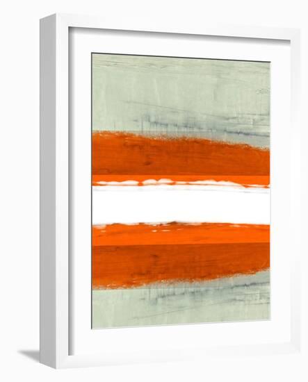 Abstract Stripe Theme White-NaxArt-Framed Art Print