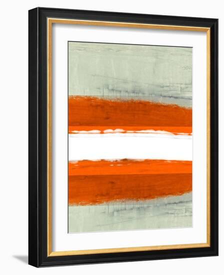 Abstract Stripe Theme White-NaxArt-Framed Art Print