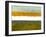 Abstract Stripe Theme Yellow and White-NaxArt-Framed Art Print