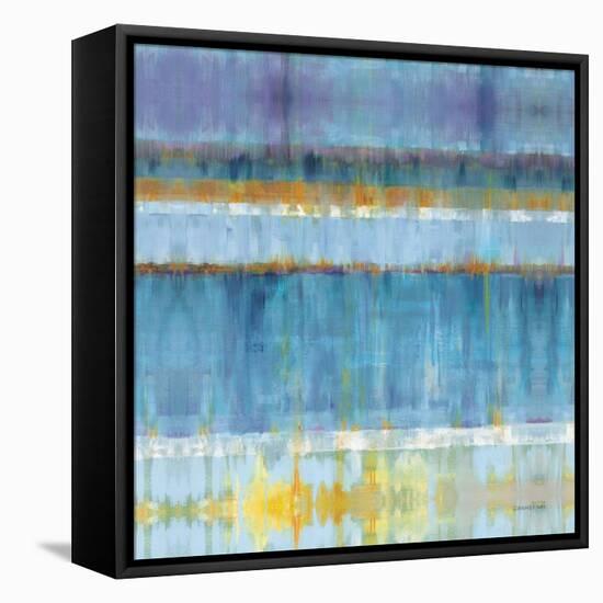 Abstract Stripes Blue-Danhui Nai-Framed Stretched Canvas