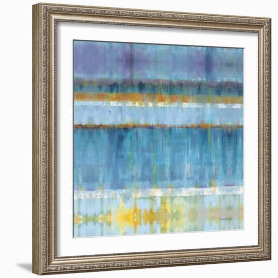 Abstract Stripes Blue-Danhui Nai-Framed Art Print