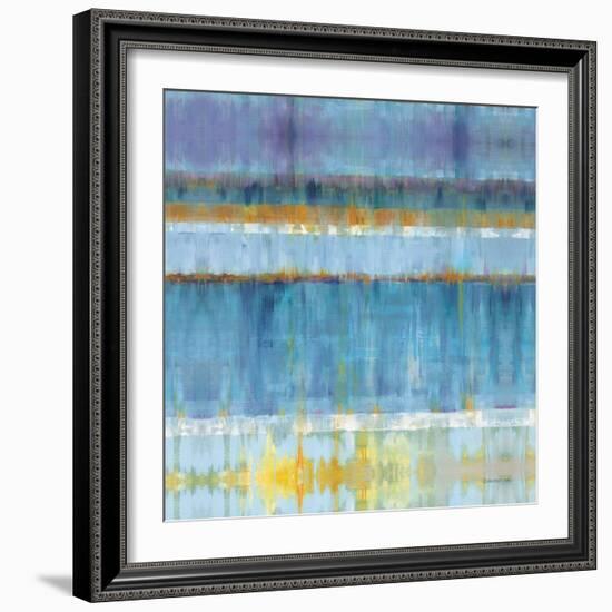 Abstract Stripes Blue-Danhui Nai-Framed Art Print