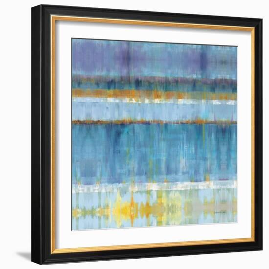 Abstract Stripes Blue-Danhui Nai-Framed Art Print