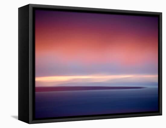 Abstract Sunset-Savanah Plank-Framed Stretched Canvas