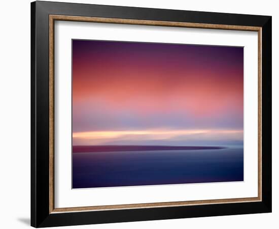 Abstract Sunset-Savanah Plank-Framed Photo