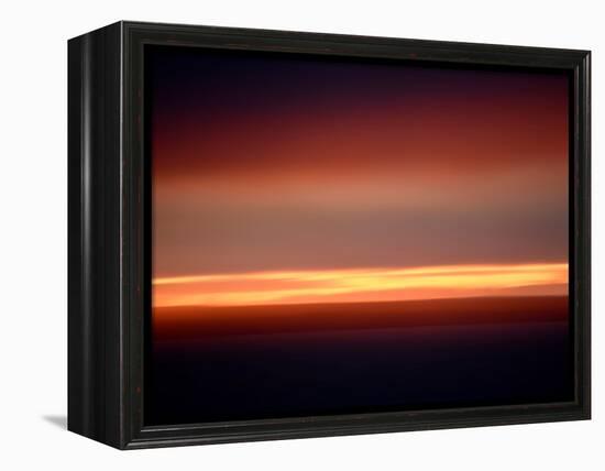 Abstract Sunset-Savanah Plank-Framed Stretched Canvas