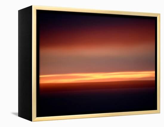 Abstract Sunset-Savanah Plank-Framed Stretched Canvas