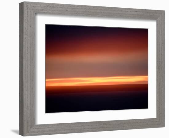 Abstract Sunset-Savanah Plank-Framed Photo