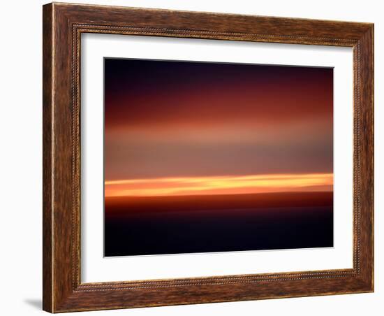 Abstract Sunset-Savanah Plank-Framed Photo