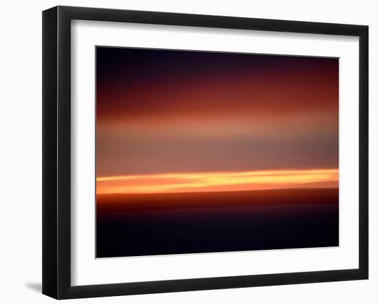 Abstract Sunset-Savanah Plank-Framed Photo