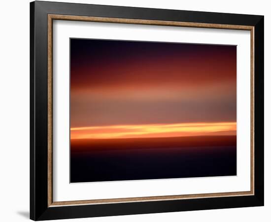 Abstract Sunset-Savanah Plank-Framed Photo