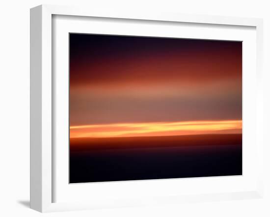 Abstract Sunset-Savanah Plank-Framed Photo