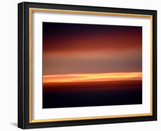 Abstract Sunset-Savanah Plank-Framed Photo