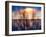 Abstract Sunset-Savanah Plank-Framed Photo