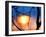 Abstract Sunset-Savanah Plank-Framed Photo