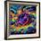 Abstract Swirls Cosmic-null-Framed Art Print