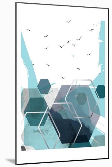 Abstract Teal 2-Urban Epiphany-Mounted Art Print