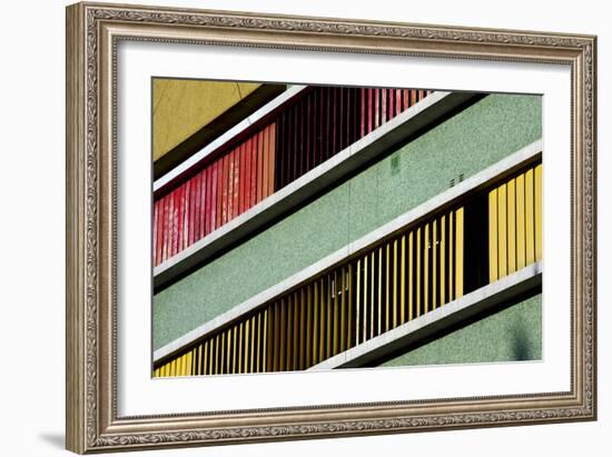 Abstract Texture Wall in Office La Boca Buenos Aires-lkpro-Framed Photographic Print