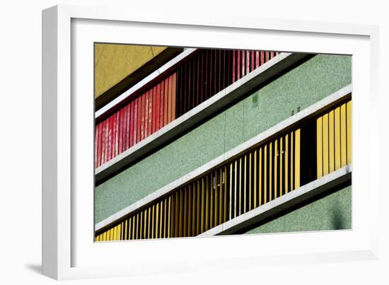 Abstract Texture Wall in Office La Boca Buenos Aires-lkpro-Framed Photographic Print