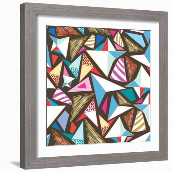 Abstract Texture-Tanor-Framed Art Print