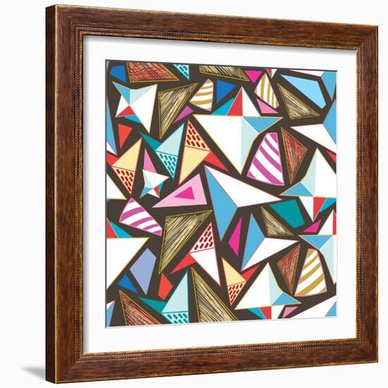 Abstract Texture-Tanor-Framed Art Print